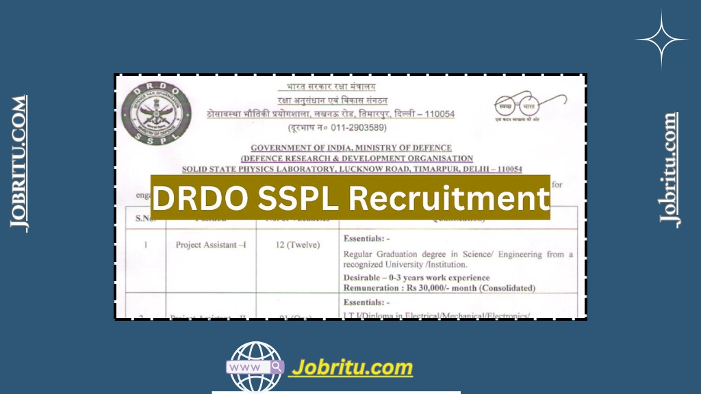 DRDO SSPL Recruitment 2025