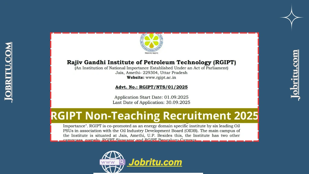RGIPT Non Teaching Recruitment 2025