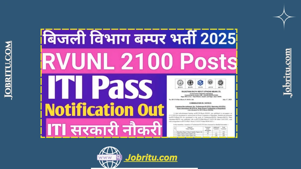 RVUNL Technician III Recruitment 2025